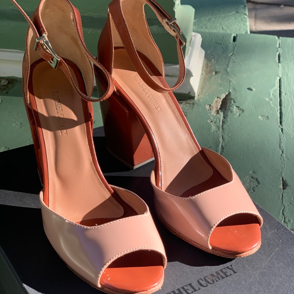 Rachel Comey Coppa ankle strap wedge patent EUC